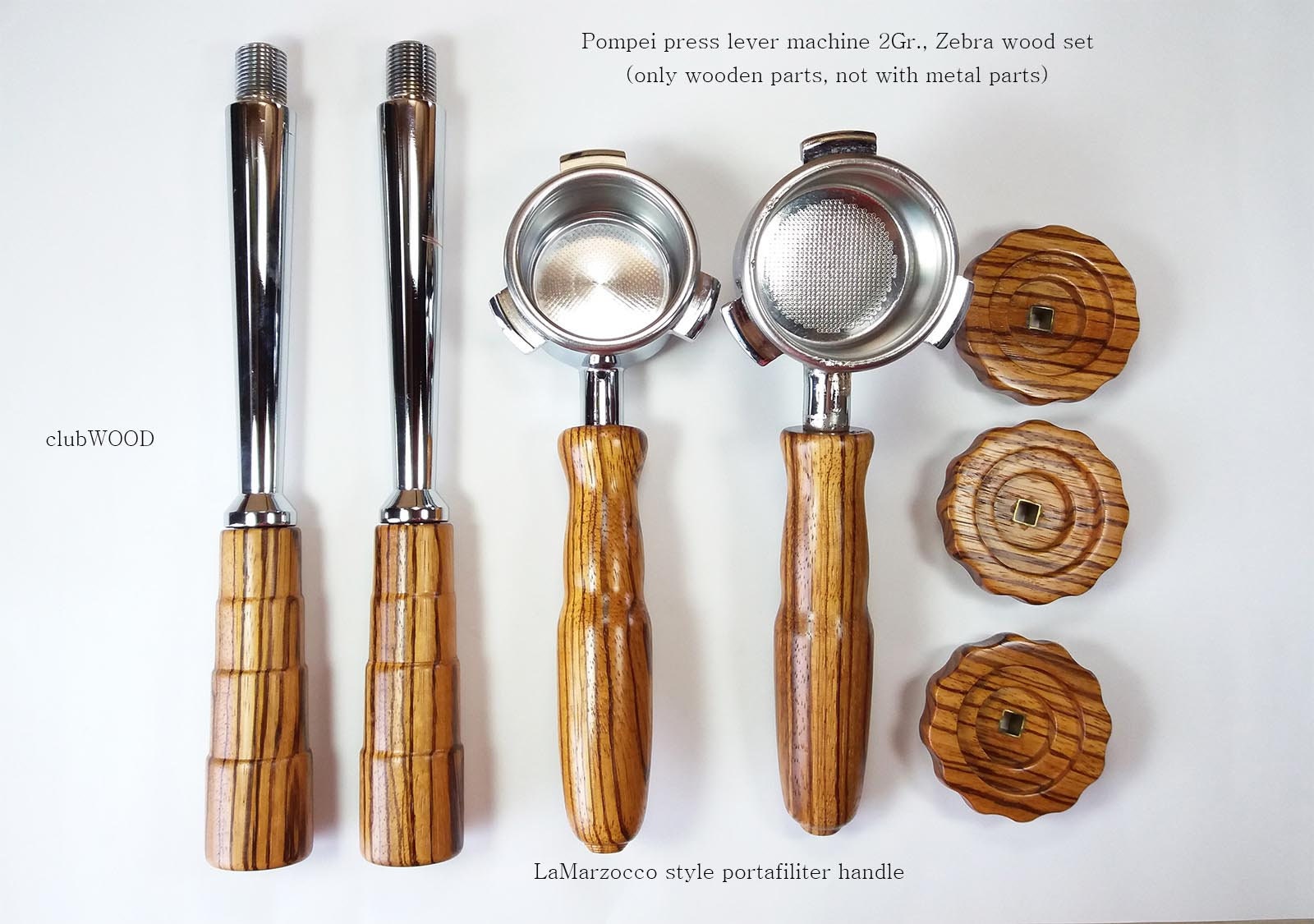 Izzo Pompei 2gr. Press Lever Espresso Machine Premium Wood Custom Set