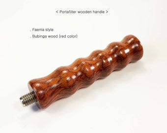 Faema style portafilter wooden handle handmade espresso machine clubWOOD