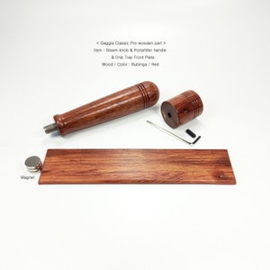 Gaggia Classic Pro Evo pro koffiezetapparaat houten custom onderdelen 3 SOORTEN SET clubWOOD
