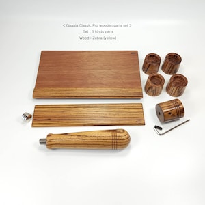 Gaggia Classic Pro Evo pro coffee machine wood custom parts 5 KINDS SET clubWOOD