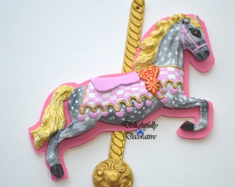 Pink Romance Carousel Horse