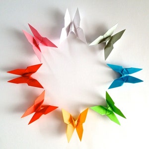 10 x Origami Butterfly 7 Colors