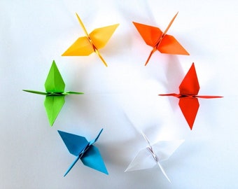 10x Origami Kraan Kraan verkrijgbaar in 7 kleuren