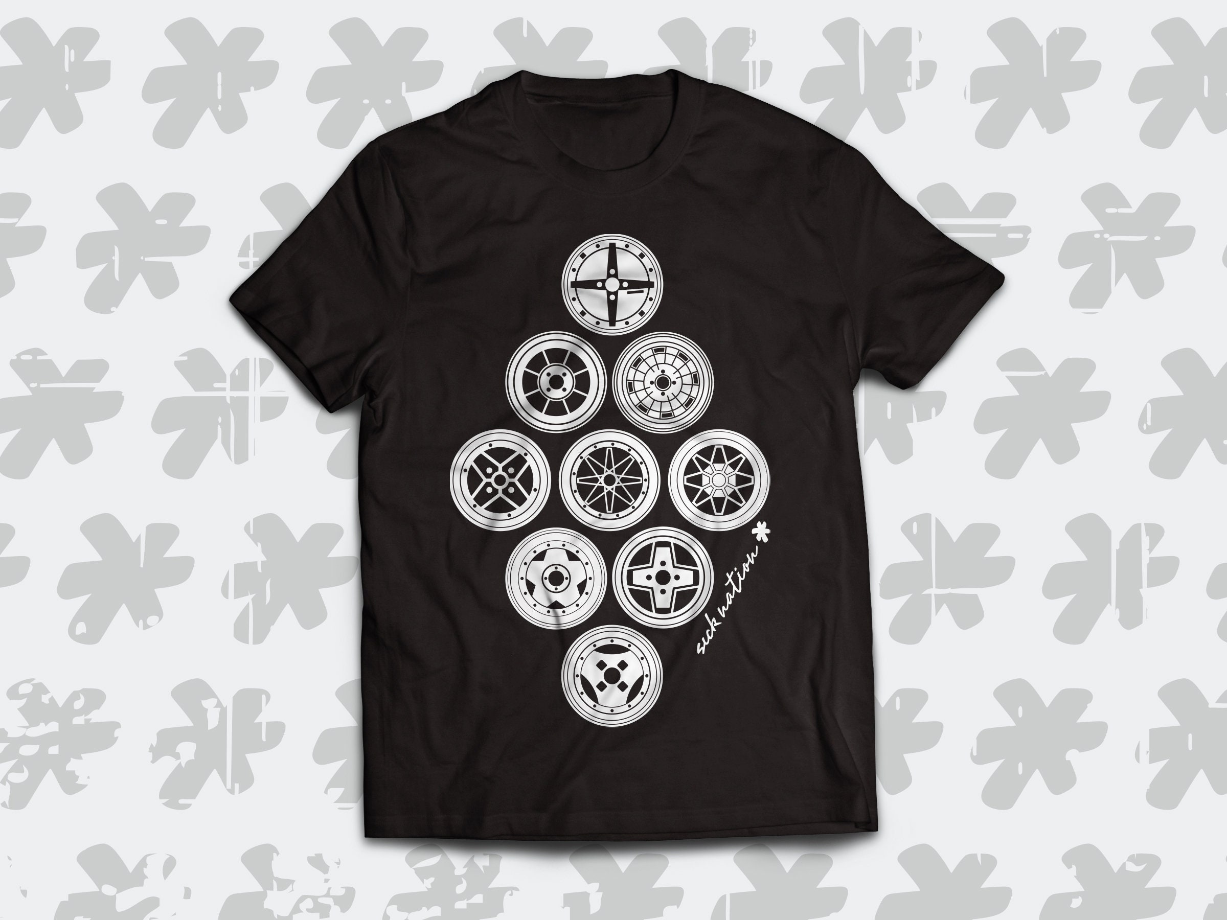 Classic JDM Wheels T-shirt for Japanese Wheels (ssr, Enkei
