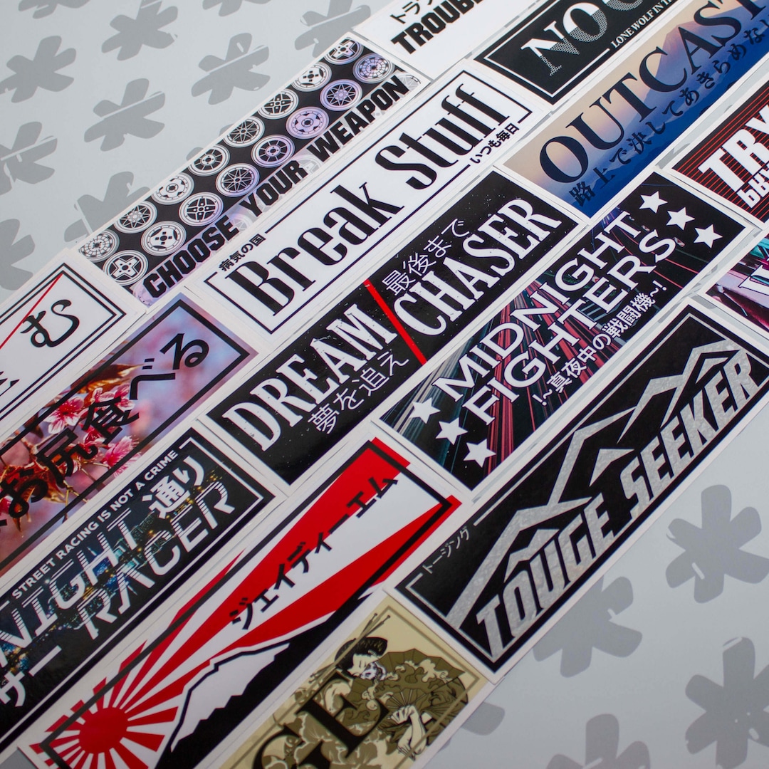 JDM Themed Slap Sticker MEGA Pack! FIFTEEN Decals With Free