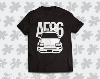 Toyota AE86 T-shirt. Perfect automotive gift for Corolla Trueno Hachiroku fans and lovers of Initial-D.