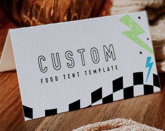Monster Truck Birthday Food Tent Template: Editable Digital Download