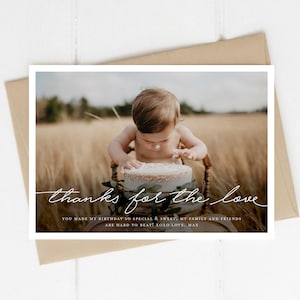 Picture Thank You Card | Birthday Photo Thank You Cards | Picture Card | 5x7 | INSTANT DOWNLOAD