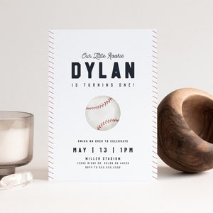 Editable Baseball Party Invitation, Little Rookie, All Star, Modern Baseball Invitation, Editable Digital Template, Instant Download