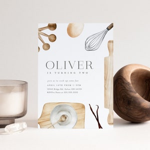 Chef Cooking Party Invitation: Kitchen Bakery Invite (Digital File)