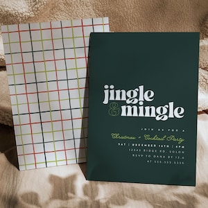 Sjabloon Jingle Mingle-uitnodiging kerstfeest (digitale download)