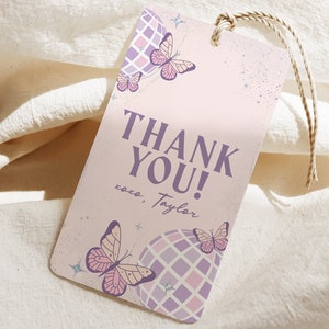 Taylor Eras Birthday Favor Tag Template, Swiftie Birthday Thank You Tag, Template, Girl Birthday, Editable Digital Instant Download