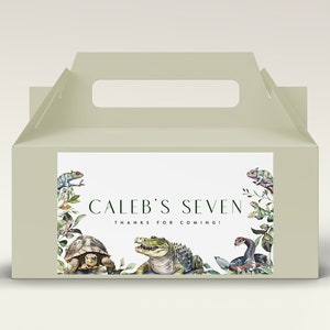 Reptile Favor Label, Alligator Gable Label, Snake and Lizard Party, Reptile Birthday Digital Editable Corlj Template Instant Download