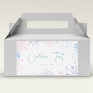 Winter Birthday Favor Label: Snowflake Party Decorations (INSTANT DOWNLOAD)