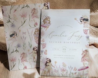 Editable Fairy Birthday Invitation: Wildflower Garden (Printable Template)