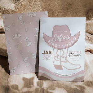 Cowgirl First Rodeo Invitation: Wild West Birthday (Editable, Instant Download)