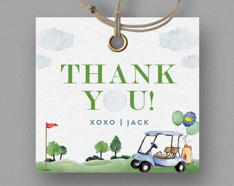 Golf Birthday Favor Tag, Hole in One Favor Tag, Masters Golf Favor Tag, Hole-in-One Party, EDITABLE Favor Tag, INSTANT DOWNLOAD