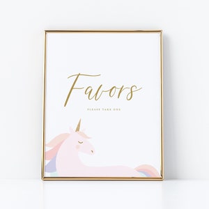 Editable Unicorn Party Signs: Tabletop Decor (Instant Download)
