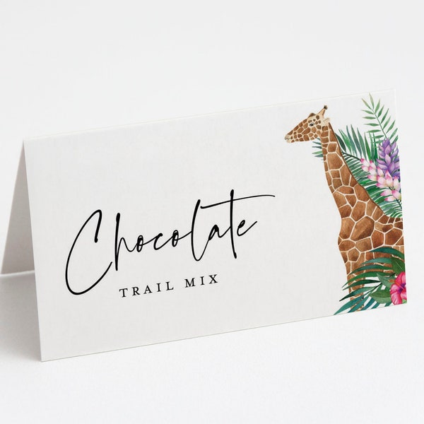 Safari Food Labels - Etsy