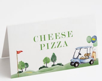 Golf Birthday Food Tents, Hole in One Food Labels, Masters Golf Food Tents, Hole-in-One Party, EDITABLE Food Tent, INSTANT DOWNLOAD