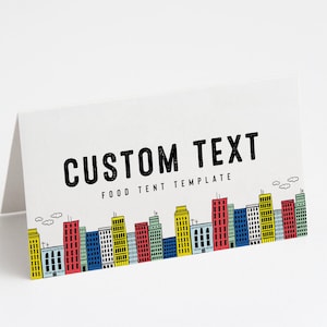 Superhero Party Food Tents, Superhero Birthday, Superhero Food Labels,  Editable Food Tents, INSTANT DOWNLOAD