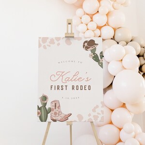 Editable Rodeo Birthday Banner Template, Cowgirl Birthday Party, Girl ...