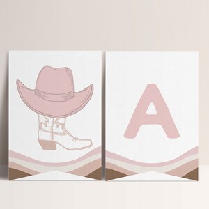 Modello per striscione di compleanno stile cowboy rodeo: bandierine del sud-ovest (download digitale)