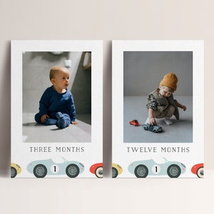 Vintage Race Car Photo Banner: Editable Birthday Decoration (INSTANT DOWNLOAD)