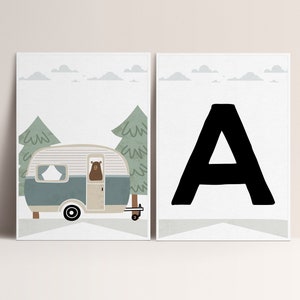 Happy Camper Birthday Banner: Camping Party Decor (Instant Download)