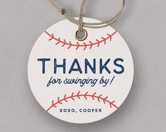 Baseball Favor Tag: Rookie All Star Party (Editable Template, Instant Download)