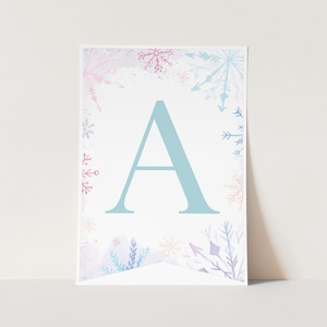 Winter Birthday Banner: Snowflake Party Decor (Editable Template, Instant Download)