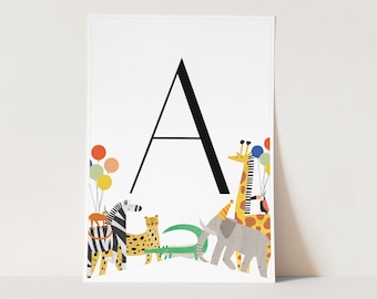 Safari Birthday Banner: Party Animals, Editable Template (INSTANT DOWNLOAD)