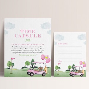 Girl Golf Time Capsule, Hole in One Party, Masters Golf Theme, Girl Golf Party Decorations, INSTANT DOWNLOAD
