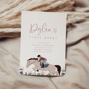 Horse Invitation Birthday Invite Riding Pony Ride On Over Saddle Up Equestrian Invitation Editable Digital Template Instant Download