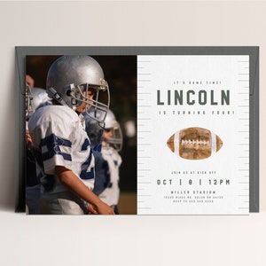 Football Birthday Invitation: Game On, Editable Template (INSTANT DOWNLOAD)