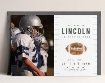 Football Birthday Invitation: Game On, Editable Template (INSTANT DOWNLOAD)