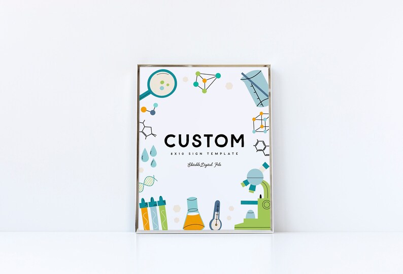 Mad Science Birthday Party Sign Template (digital Download) - Etsy
