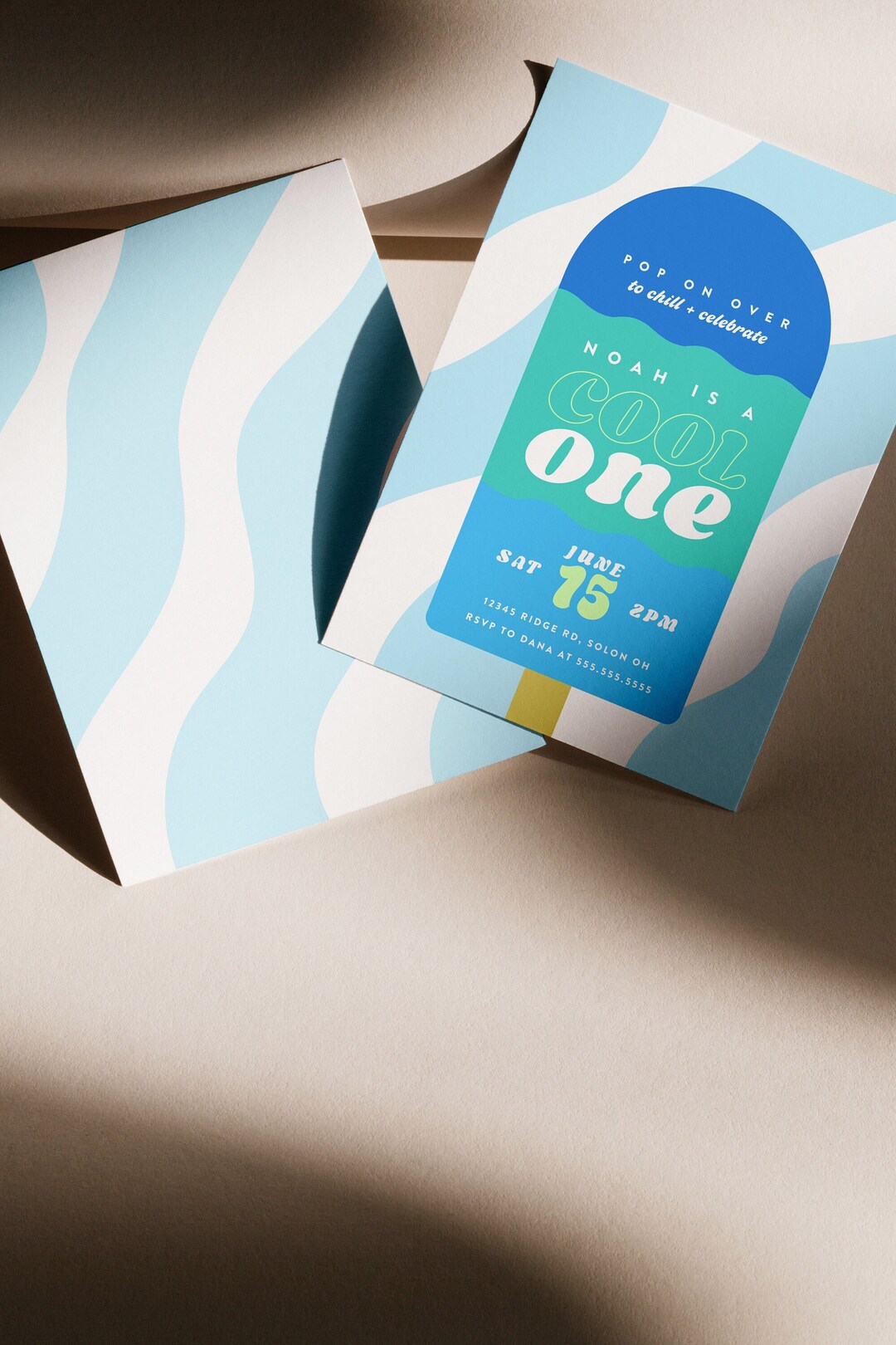 Invited Cool Cool One First Birthday Invitation, Popsicle Party, Kid Summer Invite ...