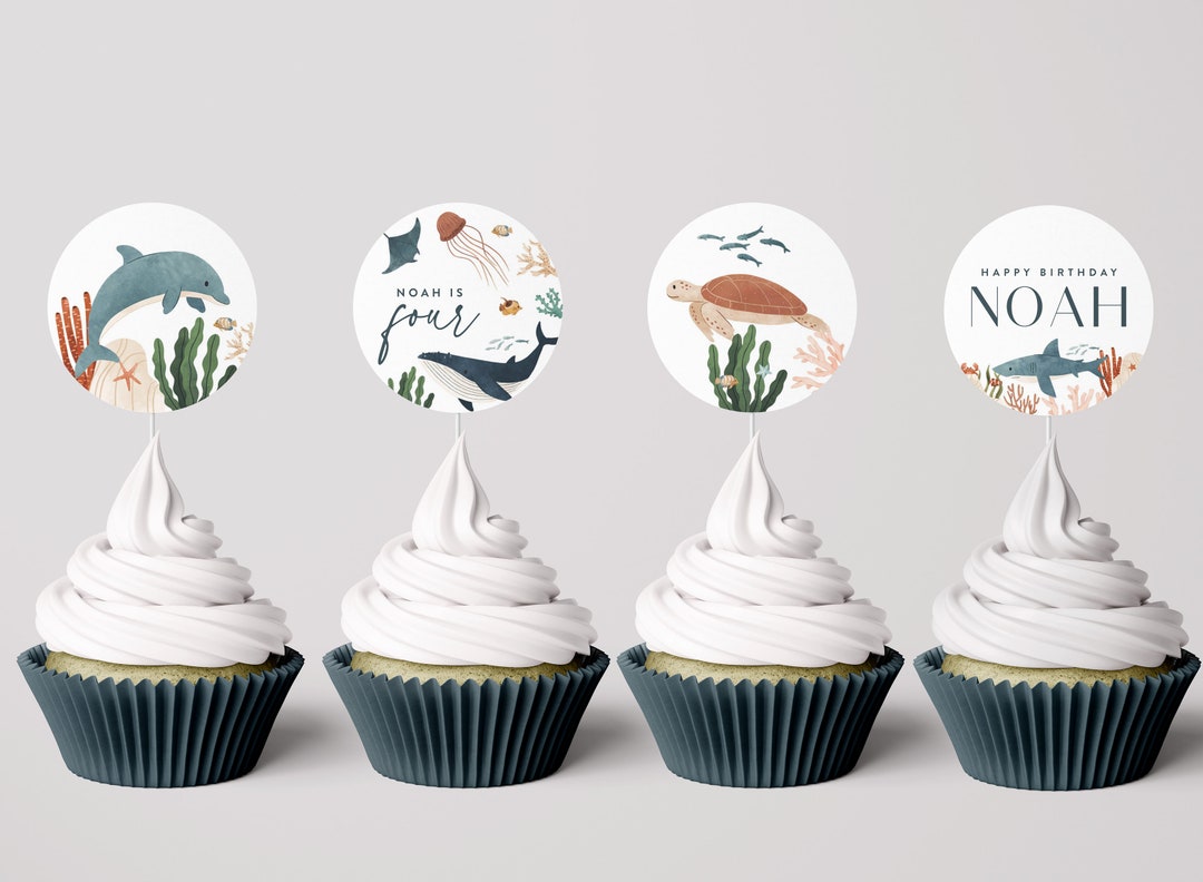 Under the Sea Toppers, Sea Animals, Sea Creatures, Whale, Shark, Fish ...