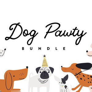 Dog Birthday Party Bundle: Editable Puppy Party Decor (Digital Download)