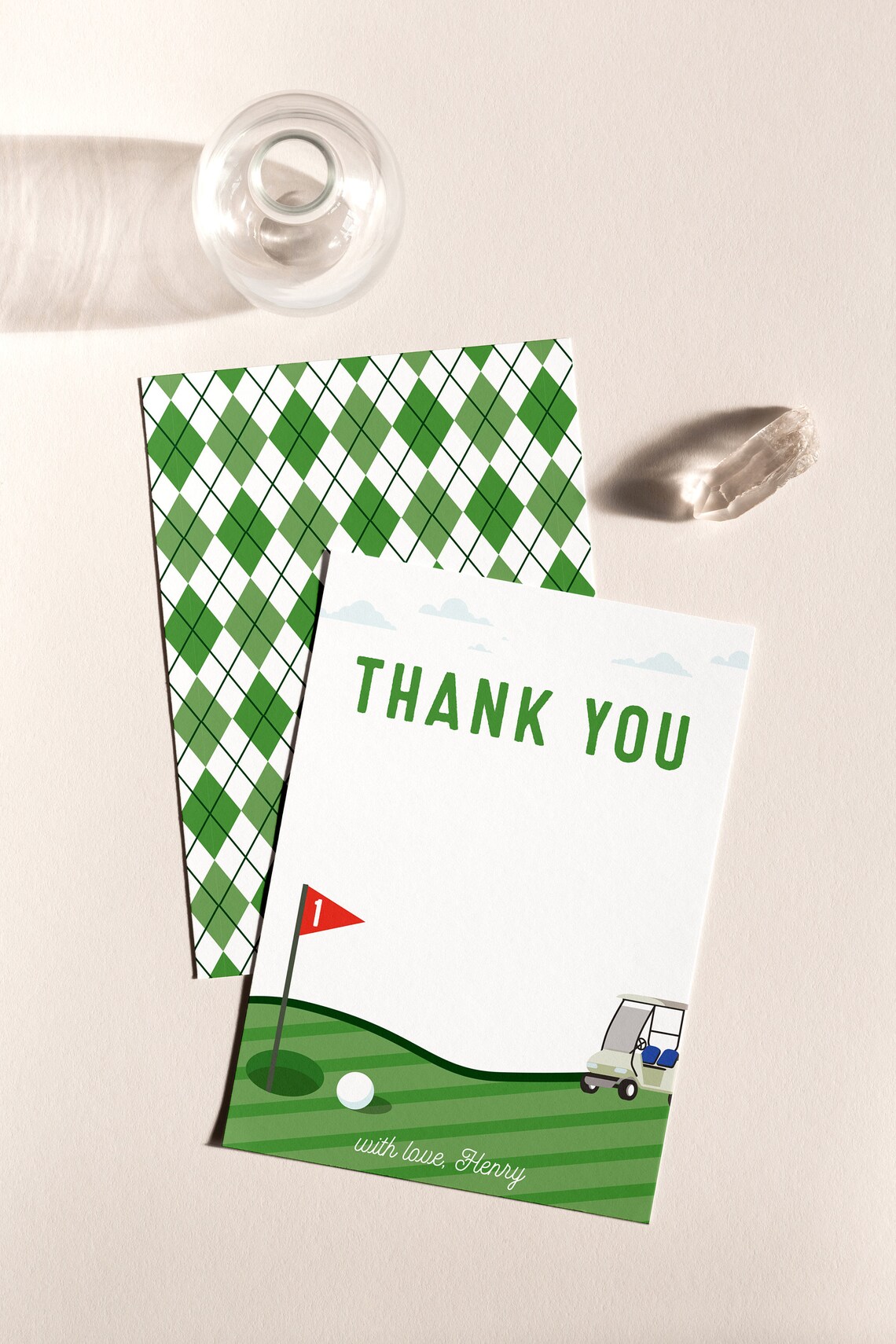 Golf Thank You Card Golf Partee Golf Theme Birthday Etsy 日本