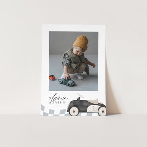 Vintage Race Car Birthday Photo Banner Template (Digital Download)