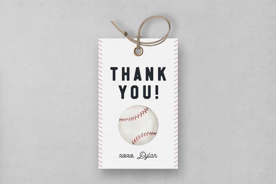 Baseball Favor Tag Template: Rookie Birthday Party (digital Download ...
