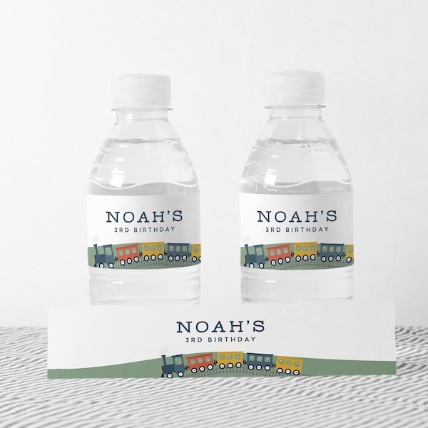 Train Water Bottle Etsy