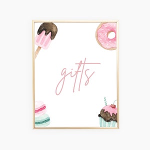 Editable Sweets Signs, Sweet One, Two Sweet, Editable Signs, Decorations, Donuts, Ice cream, INSTANT DOWNLOAD