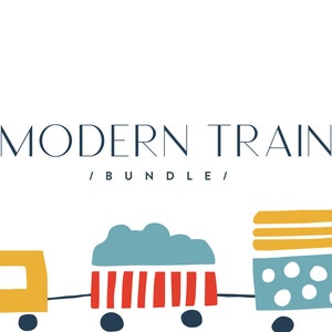 Train Birthday Party Bundle: Editable Corjl Templates (Digital Download)