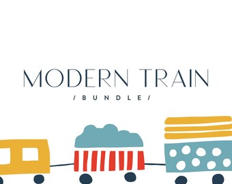 Train Birthday Party Bundle: Editable Corjl Templates (Digital Download)