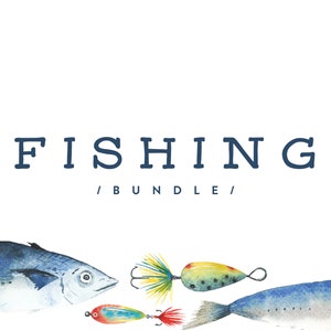 Fishing Birthday Bundle, Boy Birthday, Fish Party Package Editable Digital Corjl Templates Instant Download
