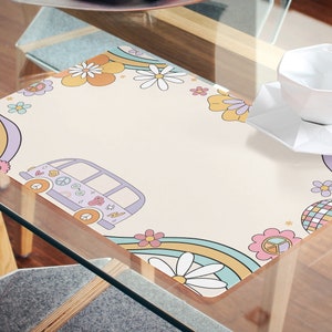 Groovy Birthday Placemat Retro Festival Birthday Flower Hippie Party Vibe 70s Party Editable Digital Template Instant Download