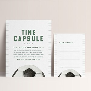 Soccer Birthday Time Capsule: Modern Party Decor (Instant Download)